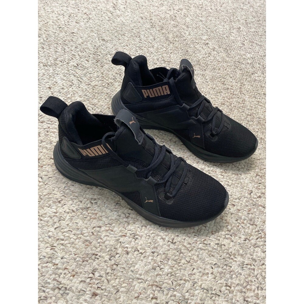 Puma Women's Contempt Demi Cross Trainer -  Black/Rose Gold Size 8